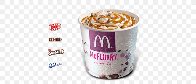 McDonald's McFlurry With Oreo Cookies Ice Cream Sundae McDonald's Big Mac, PNG, 477x355px, Mcflurry, Chocolate Ice Cream, Cream, Dairy Product, Dessert Download Free