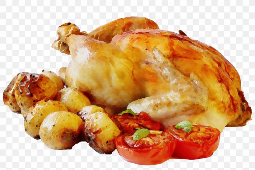 Roast Chicken Barbecue Chicken Roasting, PNG, 1500x1000px, Watercolor, Barbecue, Barbecue Chicken, Boneless Skinless Chicken Thighs, Chicken Download Free