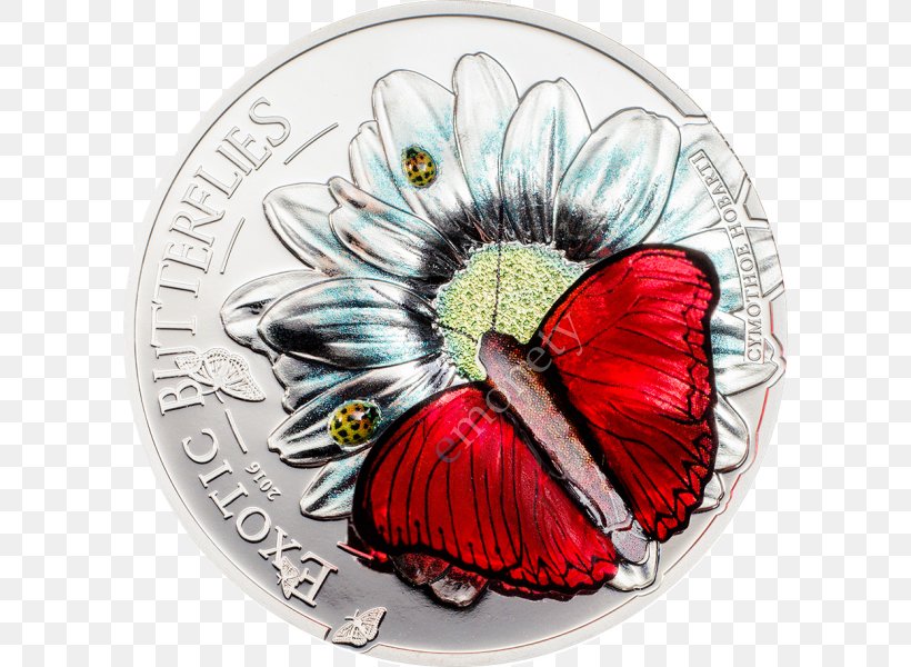 Butterfly Hobart's Red Glider Tanzania Silver Coin, PNG, 598x600px, Butterfly, American Silver Eagle, Brushfooted Butterflies, Butterflies And Moths, Coin Download Free