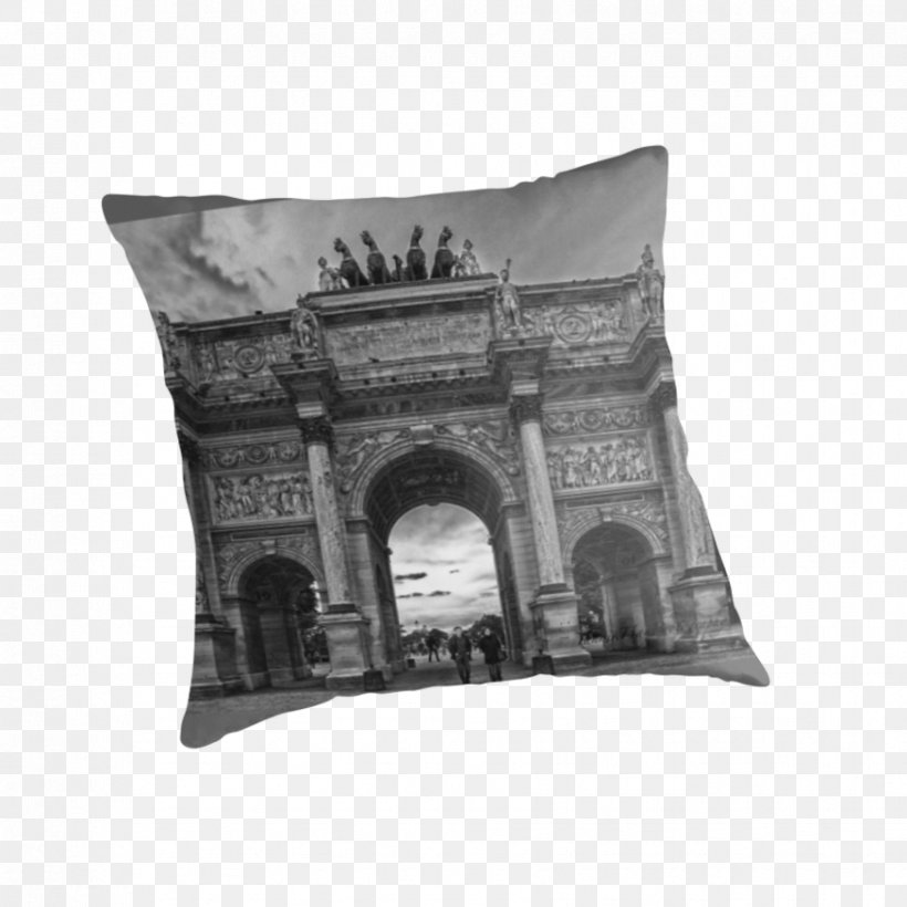Arc De Triomphe Du Carrousel Throw Pillows Cushion, PNG, 875x875px, Arc De Triomphe Du Carrousel, Black And White, Cushion, Throw Pillow, Throw Pillows Download Free
