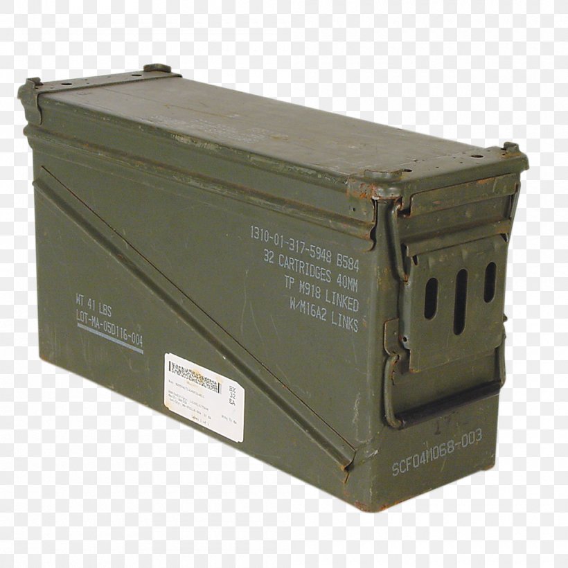 Ammunition Box 40 Mm Grenade Military Surplus, PNG, 1000x1000px, 20 Mm Caliber, 30 Mm Caliber, 40 Mm Grenade, 50 Bmg, Ammunition Box Download Free