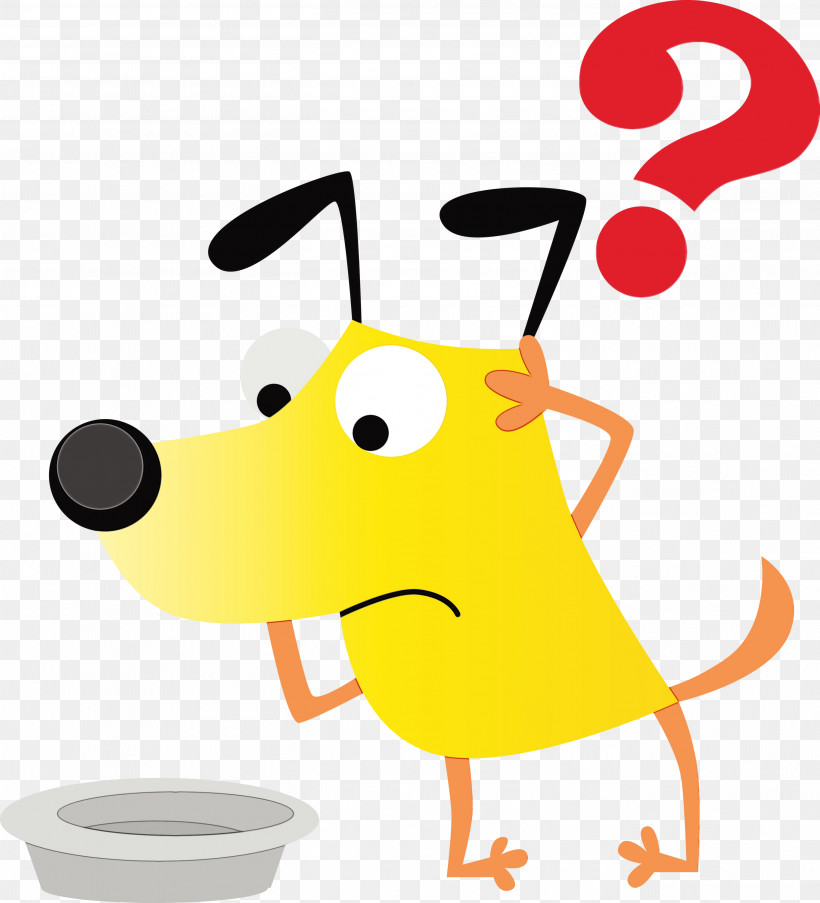 Cartoon Yellow Line, PNG, 2724x3000px, Cute Cartoon Dog, Cartoon, Line, Paint, Watercolor Download Free
