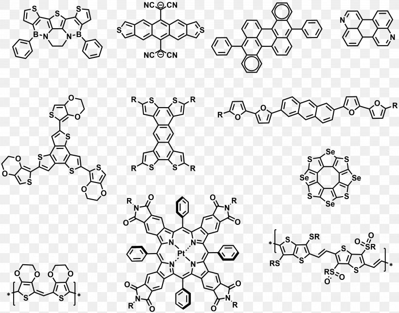 Conjugated System Organic Semiconductor Molecule Polythiophene, PNG, 3009x2361px, Conjugated System, Area, Aromaticity, Auto Part, Black Download Free