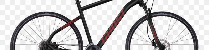 Hybrid Bicycle Cyclo-cross Ghost Bike Mountain Bike, PNG, 2400x585px, Bicycle, Bicycle Accessory, Bicycle Drivetrain Part, Bicycle Fork, Bicycle Forks Download Free