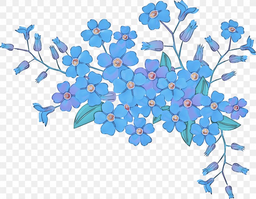 Blue Flower Plant Branch Forget-me-not, PNG, 1897x1478px, Blue, Borage Family, Branch, Flower, Forgetmenot Download Free