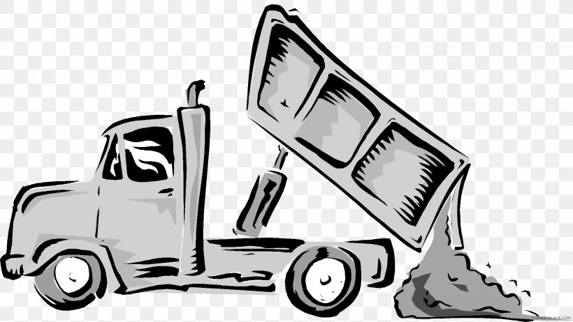 Dump Truck Clip Art Peterbilt Garbage Truck, PNG, 2005x1130px, Dump Truck, Automotive Design, Black And White, Brand, Car Download Free