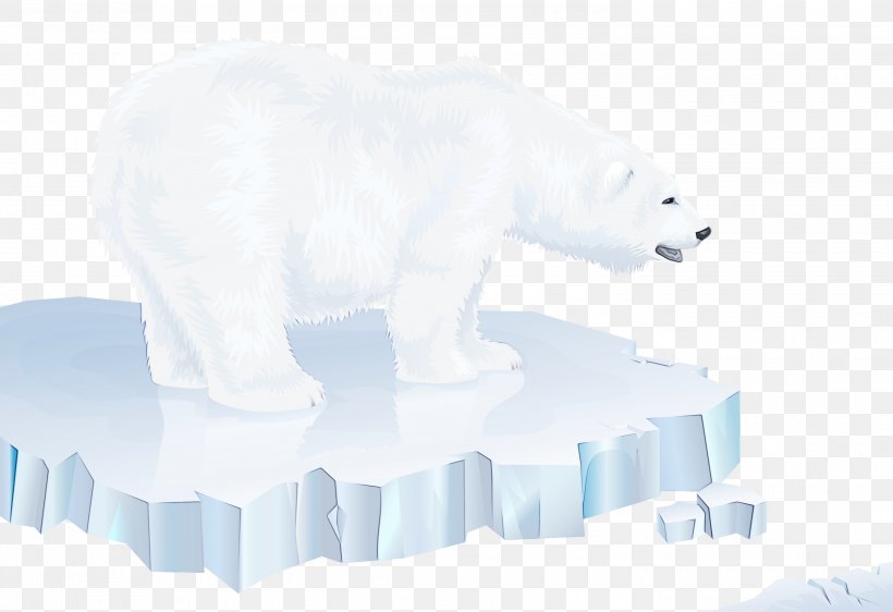 Polar Bear Bear Polar Bear Animal Figure Arctic, PNG, 3000x2058px, Watercolor, Animal Figure, Arctic, Bear, Ice Download Free