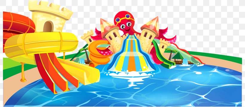 Water Park Clip Art, PNG, 800x361px, Water Park, Amusement Park, Cartoon, Fun, Inflatable Download Free