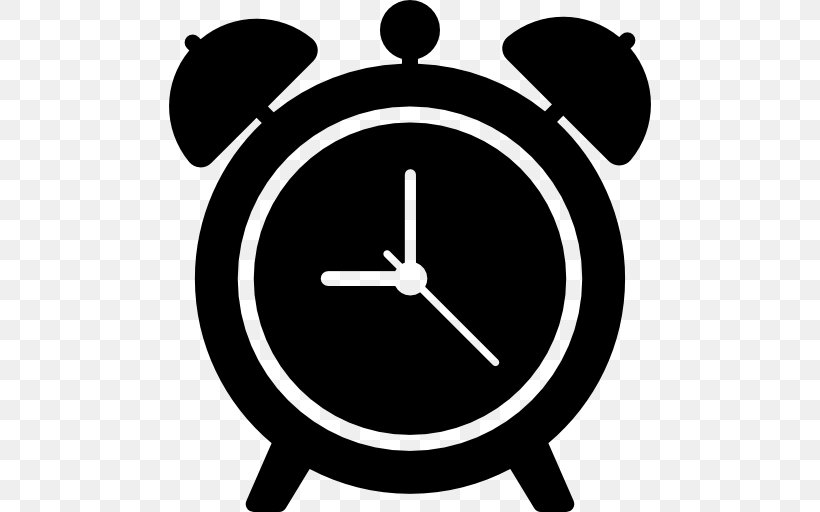 Alarm Clocks Silhouette Clip Art, PNG, 512x512px, Alarm Clocks, Alarm Clock, Area, Black, Black And White Download Free