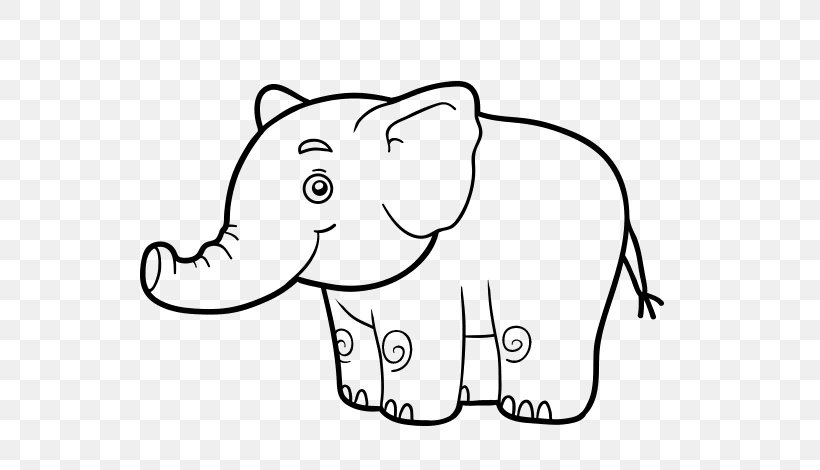 Elephant Coloring Book Drawing Elephantidae, PNG, 600x470px, Watercolor, Cartoon, Flower, Frame, Heart Download Free