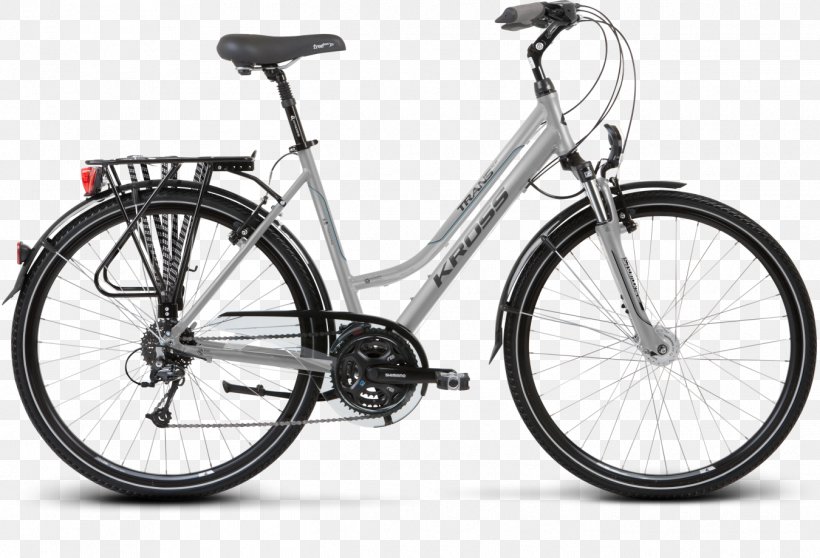 Touring Bicycle Kross SA Bike Rental Hybrid Bicycle, PNG, 1350x920px, Bicycle, Automotive Tire, Bicycle Accessory, Bicycle Drivetrain Part, Bicycle Frame Download Free