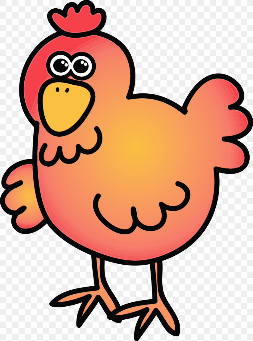 Chicken Cartoon Bird Beak Pink, PNG, 1578x2124px, Watercolor, Beak, Bird, Cartoon, Chicken Download Free