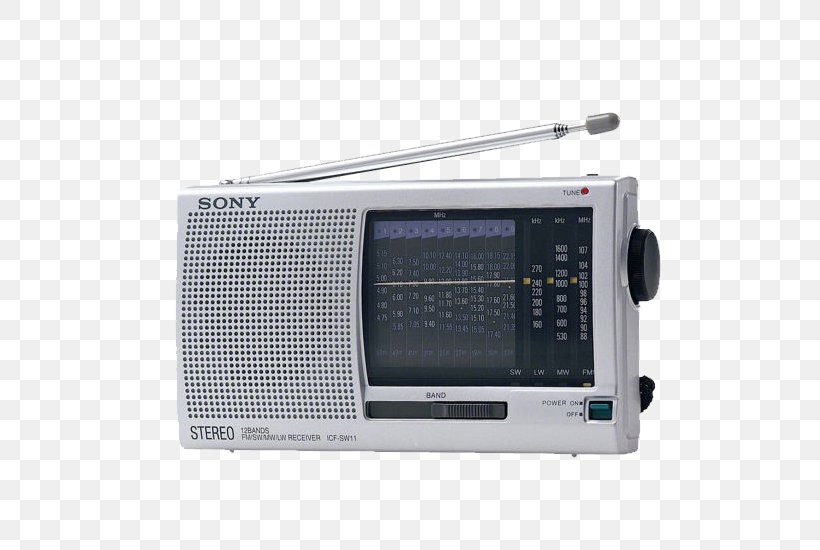 Digital Radio FM Broadcasting Sony Shortwave Radio Receiver, PNG, 550x550px, Radio, Analog Signal, Audio Receiver, Communication Device, Digital Audio Broadcasting Download Free