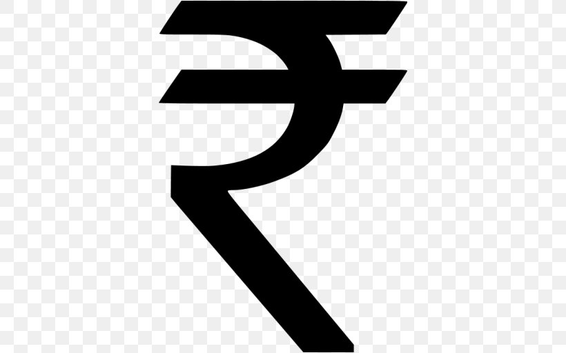 Indian Rupee Sign Microsoft Word Currency Symbol, PNG, 512x512px, Indian Rupee Sign, Area, Black, Black And White, Brand Download Free