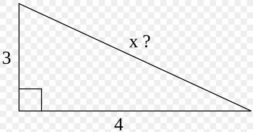Right Triangle Pythagorean Theorem Right Angle, PNG, 1024x536px, Triangle, Area, Black, Black And White, Diagram Download Free