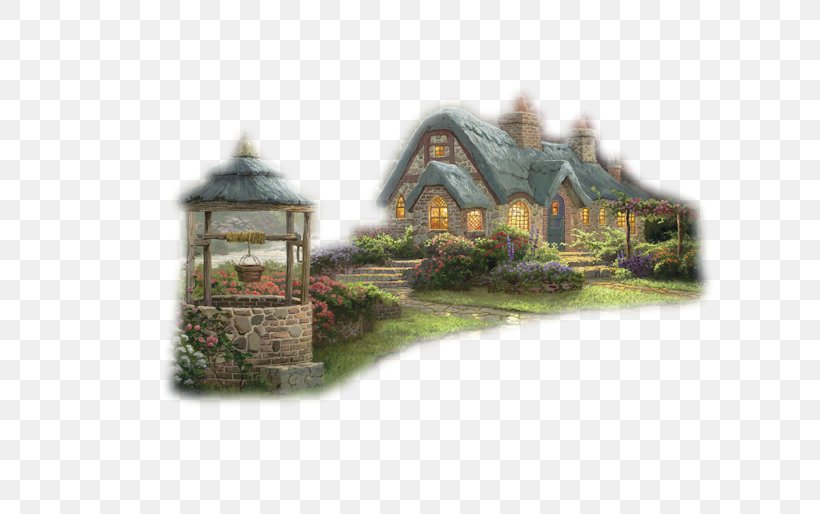 Landscape Painting Cottage Desktop Wallpaper Png 650x514px