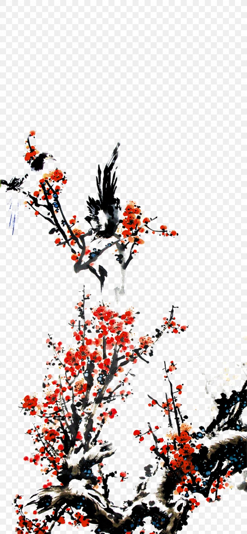 Software Plum Blossom, PNG, 862x1862px, Software, Art, Bird, Black And White, Blossom Download Free