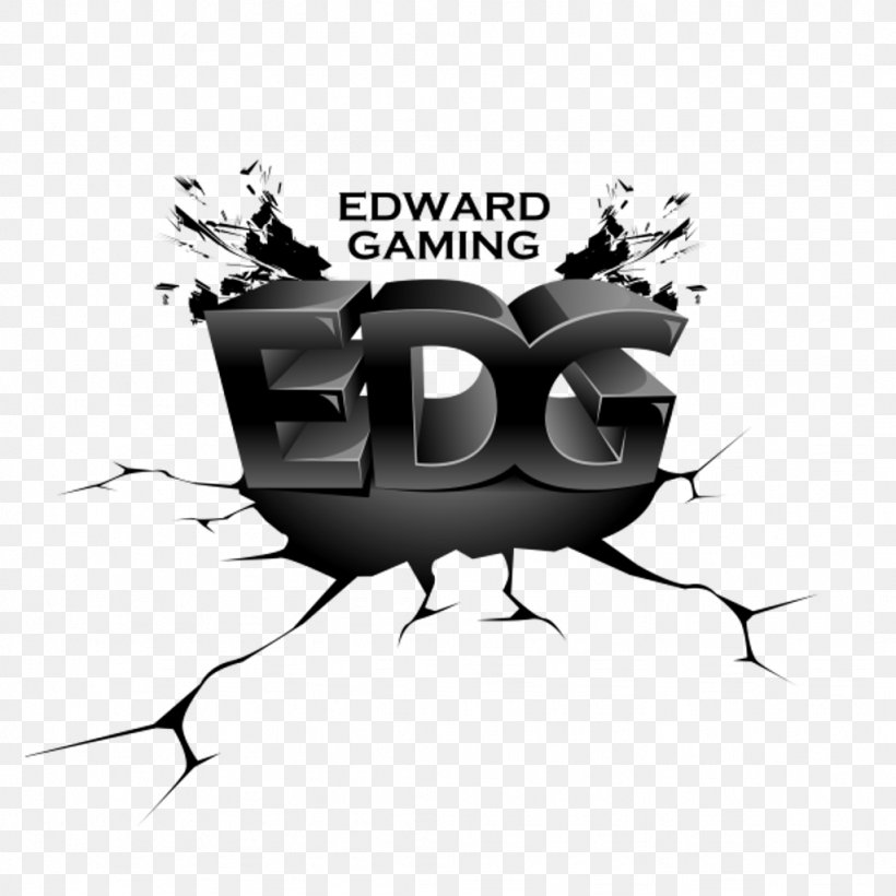 Edward Gaming Tencent League Of Legends Pro League 2016 League Of Legends World Championship Game Talents, PNG, 1024x1024px, Edward Gaming, Black And White, Brand, Esports, Game Download Free