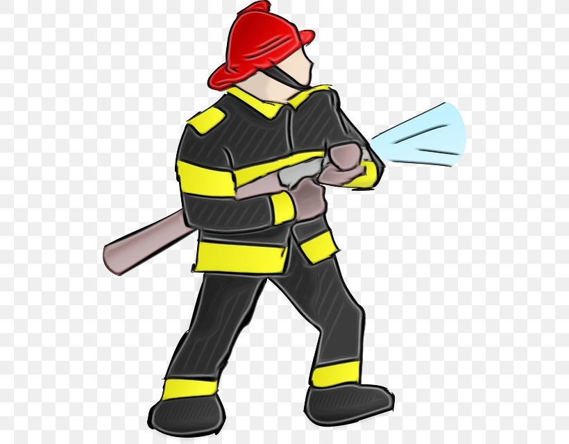 Fireman Cartoon, PNG, 524x640px, Watercolor, Cartoon, Construction Worker, Emergency, Emergency Service Download Free