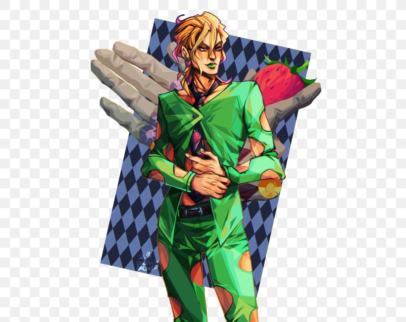 The Silence Of The Woods Hirohiko Araki Golden Wind Love Through All Eternity Strawberry, PNG, 500x650px, Hirohiko Araki, Clown, Color, Costume, Costume Design Download Free