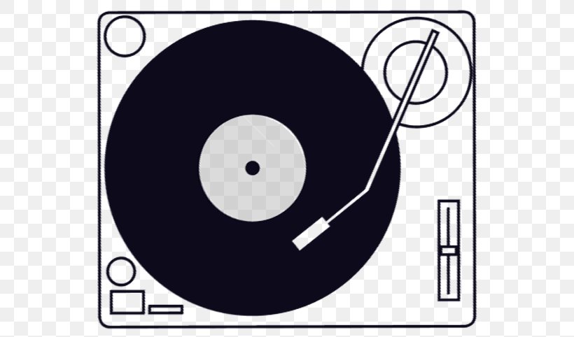 Phonograph Record Disc Jockey Clip Art, PNG, 546x482px, Phonograph, Area, Black, Black And White, Compact Disc Download Free