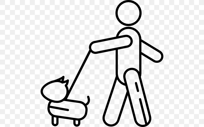 Dog Walking Pet, PNG, 512x512px, Dog, Animal, Area, Black And White, Dog Bite Download Free