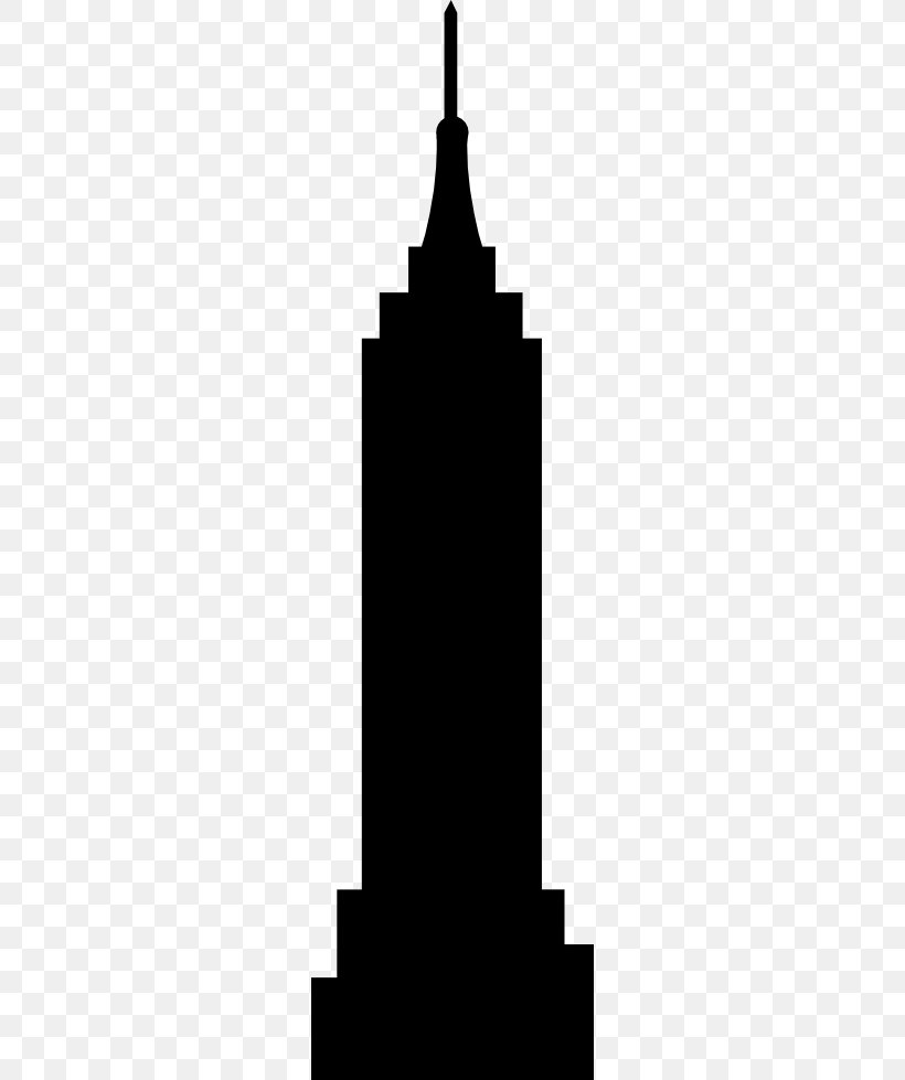 Empire State Building Silhouette Clip Art, PNG, 256x979px, Empire State Building, Black And White, Building, Monochrome, Monochrome Photography Download Free