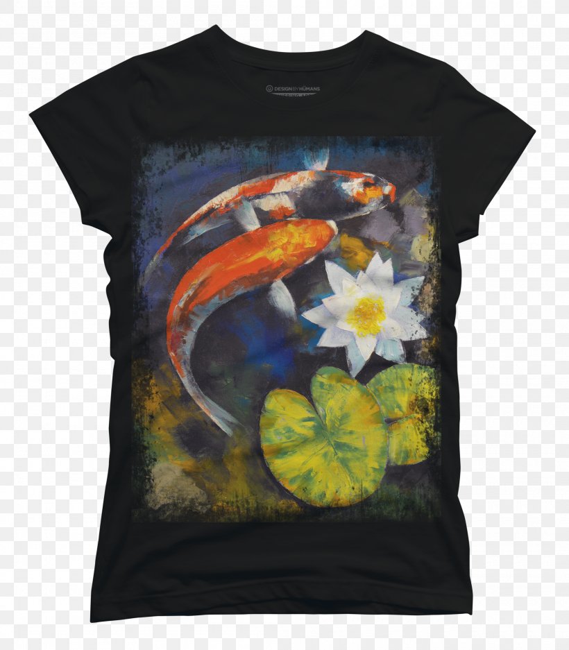 Butterfly Koi Pond With Water Lilies Koi Pond, PNG, 2100x2400px, Koi, Art, Butterfly Koi, Canvas, Canvas Print Download Free
