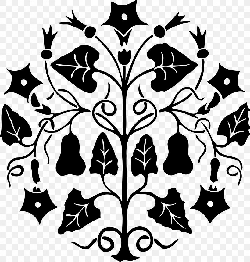 Floriated Ornament, PNG, 2290x2400px, Leaf, Black, Black And White, Branch, Flora Download Free