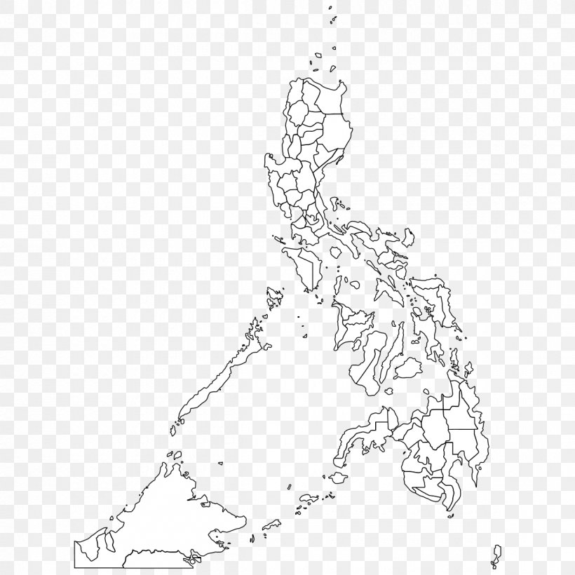 Outline Of The Philippines Blank Map Geography, PNG, 1200x1200px, Philippines, Area, Artwork, Black And White, Blank Map Download Free