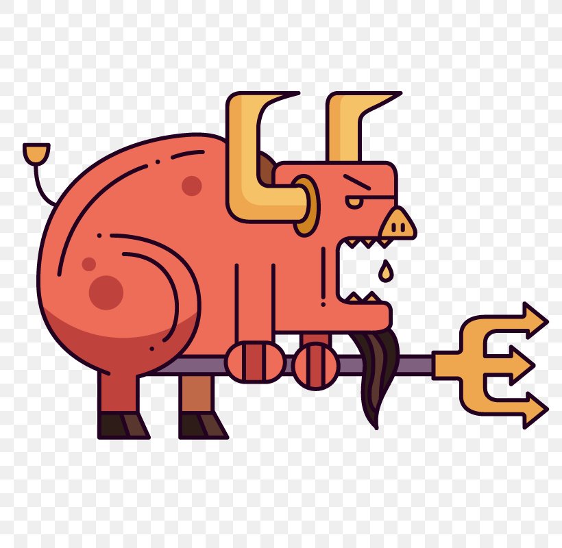 Vector Graphics Minotaur Monster Image, PNG, 800x800px, Minotaur, Area, Artwork, Cartoon, Devil Download Free