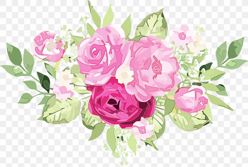 Floral Design, PNG, 2999x2021px, Watercolor Flower, Artificial Flower, Cabbage Rose, Cut Flowers, Floral Design Download Free