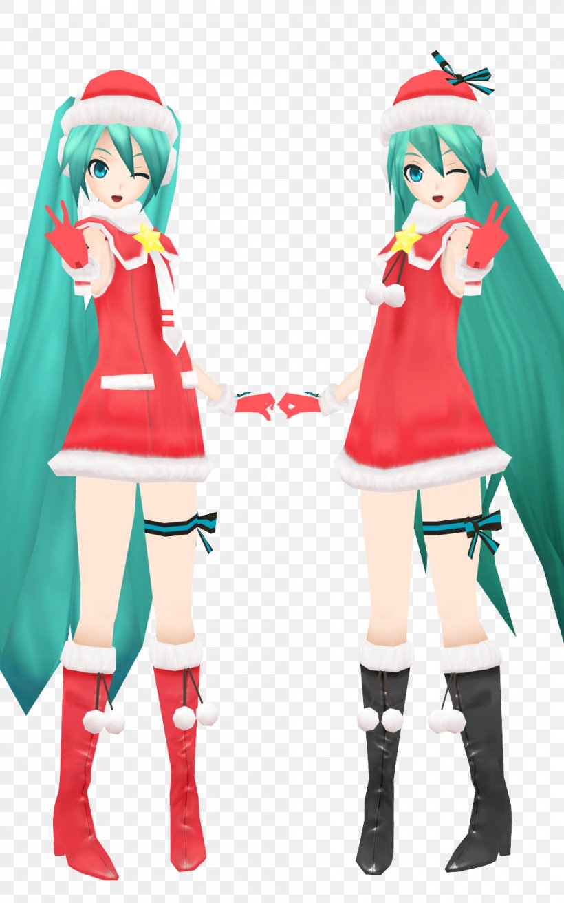Hatsune Miku: Project DIVA Let It Go MikuMikuDance Cosplay, PNG, 1000x1600px, Hatsune Miku, Christmas, Clothing, Cosplay, Costume Download Free