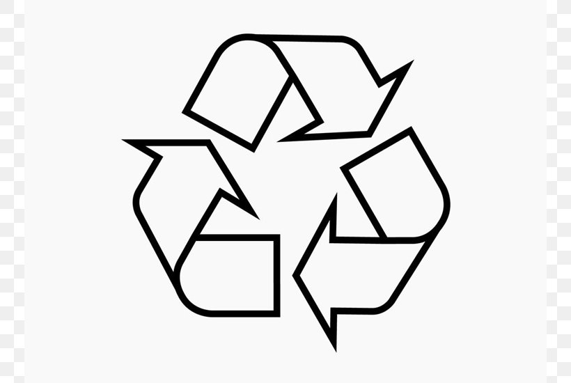 Recycling Symbol Sticker Recycling Bin Plastic Recycling, PNG, 750x550px, Recycling Symbol, Adhesive, Area, Black And White, Bottle Download Free