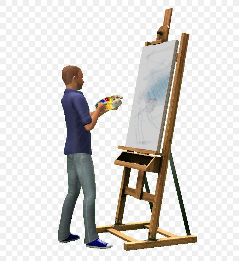 Easel Painting Painter Artist The Sims, PNG, 716x896px, Easel, Artist, Canvas, Furniture, Game Download Free
