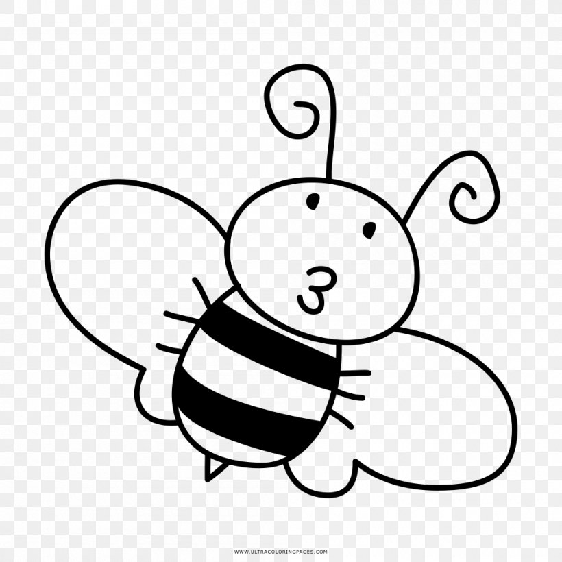 Western Honey Bee Drawing Bumblebee Clip Art, PNG, 1000x1000px, Bee, Area, Artwork, Beehive, Black And White Download Free