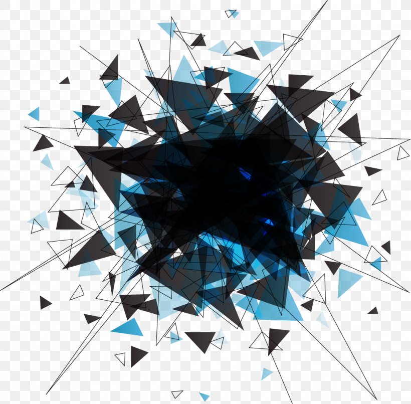 Graphic Design Triangle Explosion, PNG, 1119x1101px, Triangle, Black And White, Explosion, Royaltyfree, Star Download Free