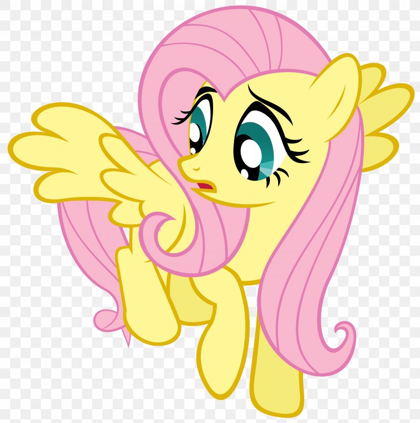 Pony Paper Model Fluttershy Horse, PNG, 3000x3026px, Watercolor, Cartoon, Flower, Frame, Heart Download Free