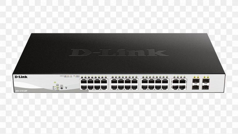 Gigabit Ethernet Network Switch Power Over Ethernet Small Form-factor Pluggable Transceiver D-Link, PNG, 1664x936px, Gigabit Ethernet, Computer Network, Dlink, Electronic Device, Electronics Download Free