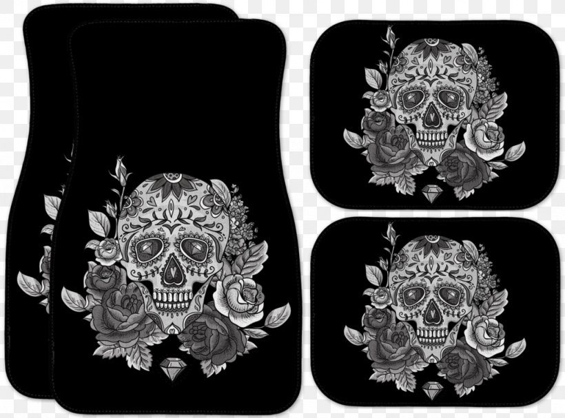 La Calavera Catrina Skull Day Of The Dead Car, PNG, 1024x759px, Calavera, Black And White, Bone, Car, Culture Download Free