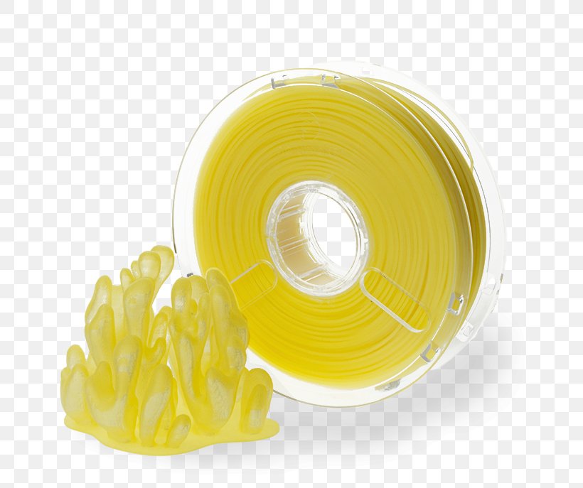 Polylactic Acid 3D Printing Filament Yellow Transparency And Translucency, PNG, 714x687px, 3d Printing, 3d Printing Filament, Polylactic Acid, Acrylonitrile Butadiene Styrene, Color Download Free