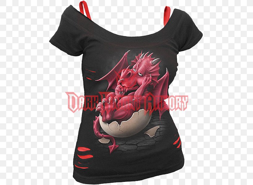 T-shirt Gothic Fashion Top Clothing Dress, PNG, 600x600px, Watercolor, Cartoon, Flower, Frame, Heart Download Free