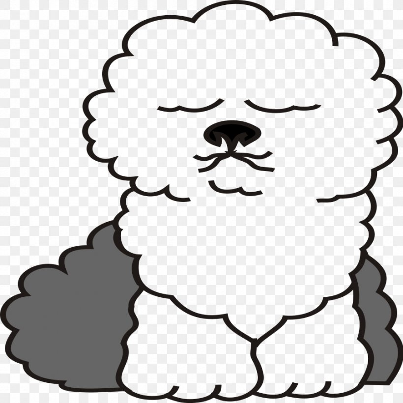 Old English Sheepdog Clip Art, PNG, 900x900px, Old English Sheepdog, Area, Art, Black, Black And White Download Free