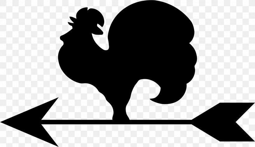 Weather Vane Wind Direction Clip Art, PNG, 2314x1332px, Weather Vane, Beak, Bird, Black And White, Chicken Download Free