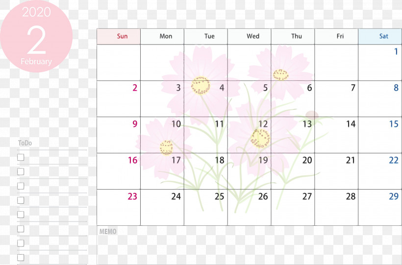 Text Line Pink Font Pattern, PNG, 2999x1982px, 2020 Calendar, February 2020 Calendar, February 2020 Printable Calendar, Heart, Line Download Free
