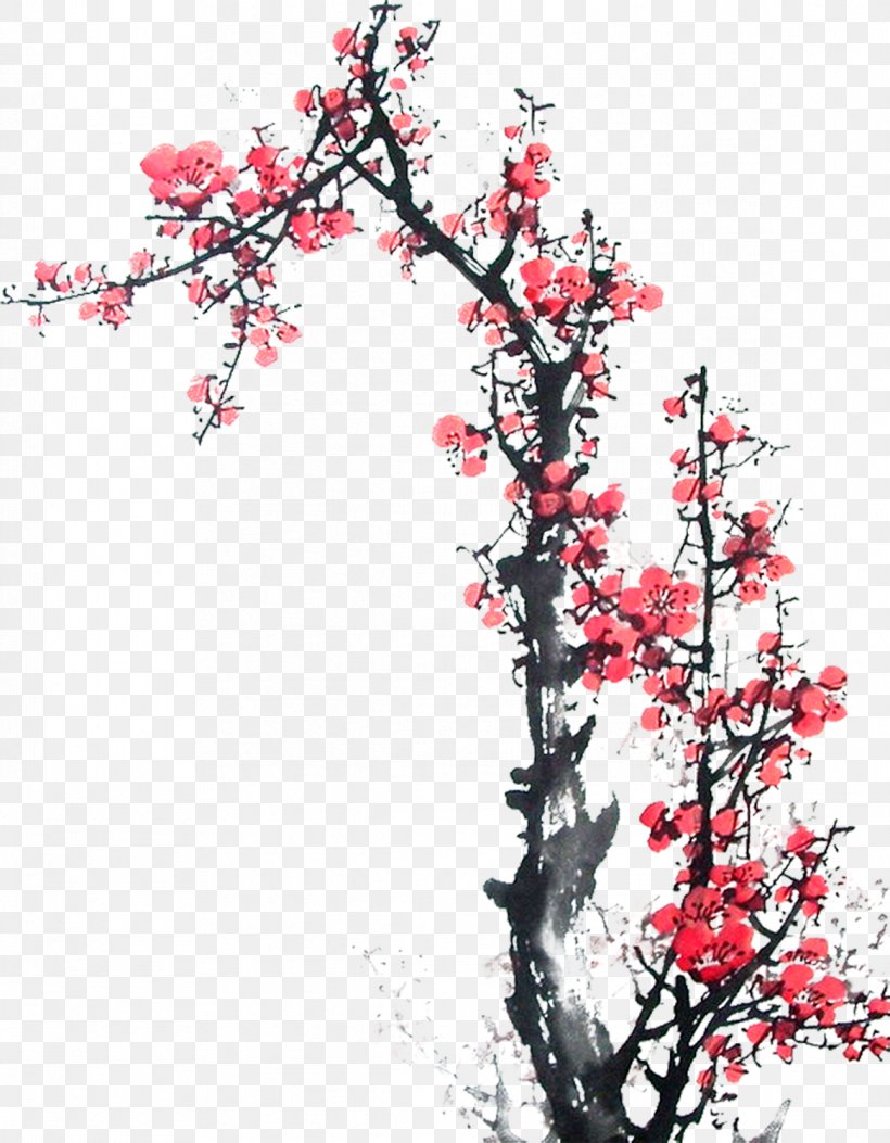 Ink Wash Painting Chinese Painting Plum Blossom Shan Shui, PNG, 1168x1500px, Ink Wash Painting, Blossom, Branch, Cherry Blossom, Chimonanthus Praecox Download Free