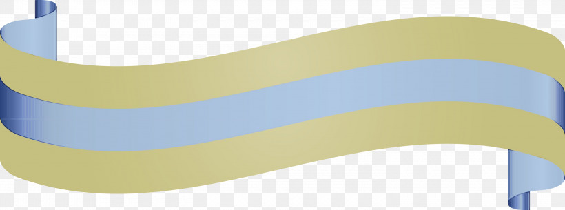 Yellow Material Property Beige, PNG, 3000x1117px, Ribbon, Beige, Material Property, Paint, S Ribbon Download Free