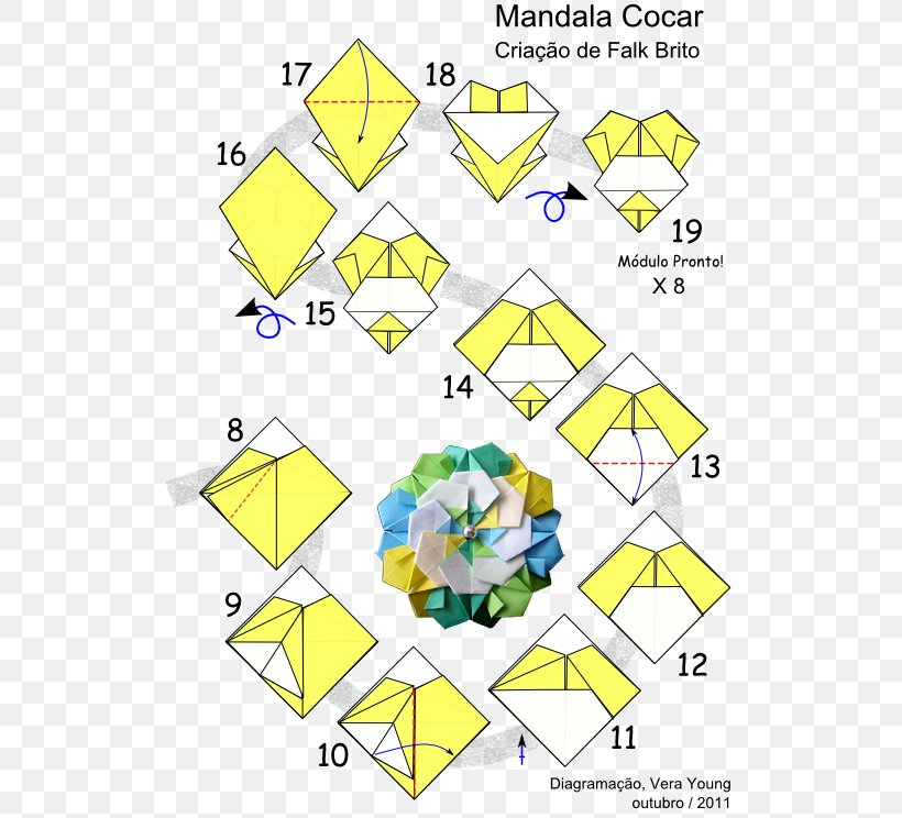 Paper Modular Origami Mandala Kusudama, PNG, 524x744px, Paper, Area, Art, Christmas, Diagram Download Free