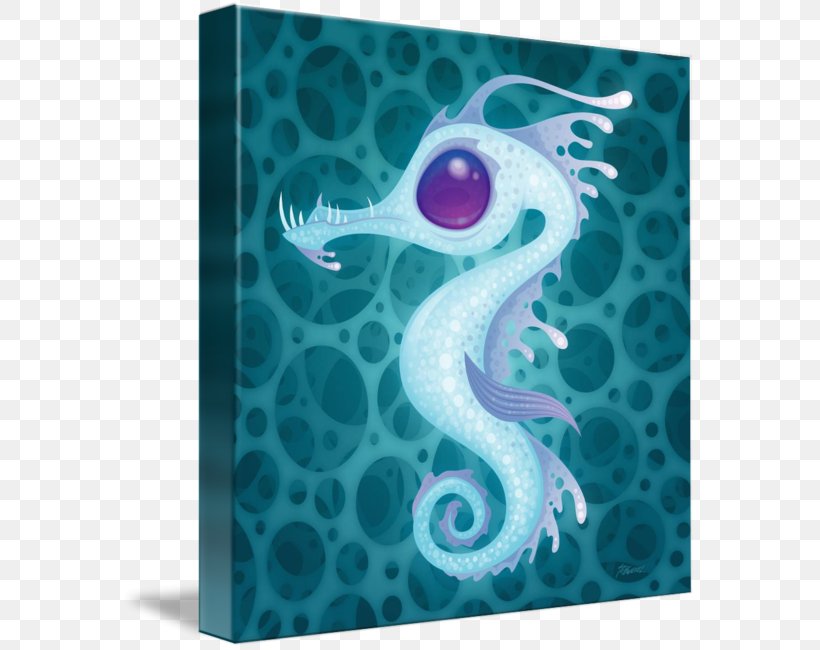 Seahorse Canvas Print Leafy Seadragon Tote Bag, PNG, 576x650px, Seahorse, Aqua, Art, Bag, Canvas Download Free