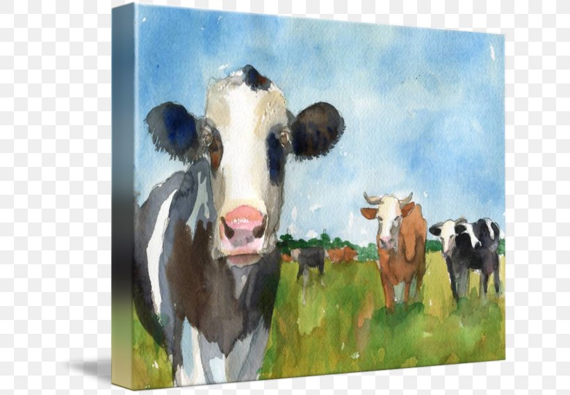Cattle Watercolor: Animals Watercolor Painting Sheep, PNG, 650x568px, Cattle, Art, Art Museum, Cattle Like Mammal, Cow Goat Family Download Free